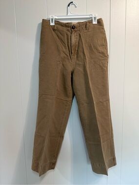 Sundance Woman Size 8 Wide Leg Pant Chinos Cropped Linen cotton Natural Fibers